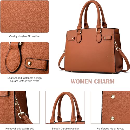 Image of DMICXEL Tote Bag Crossbody Purses for Women Shoulder Handbag PU Leather Top Handle Satchel Bags
