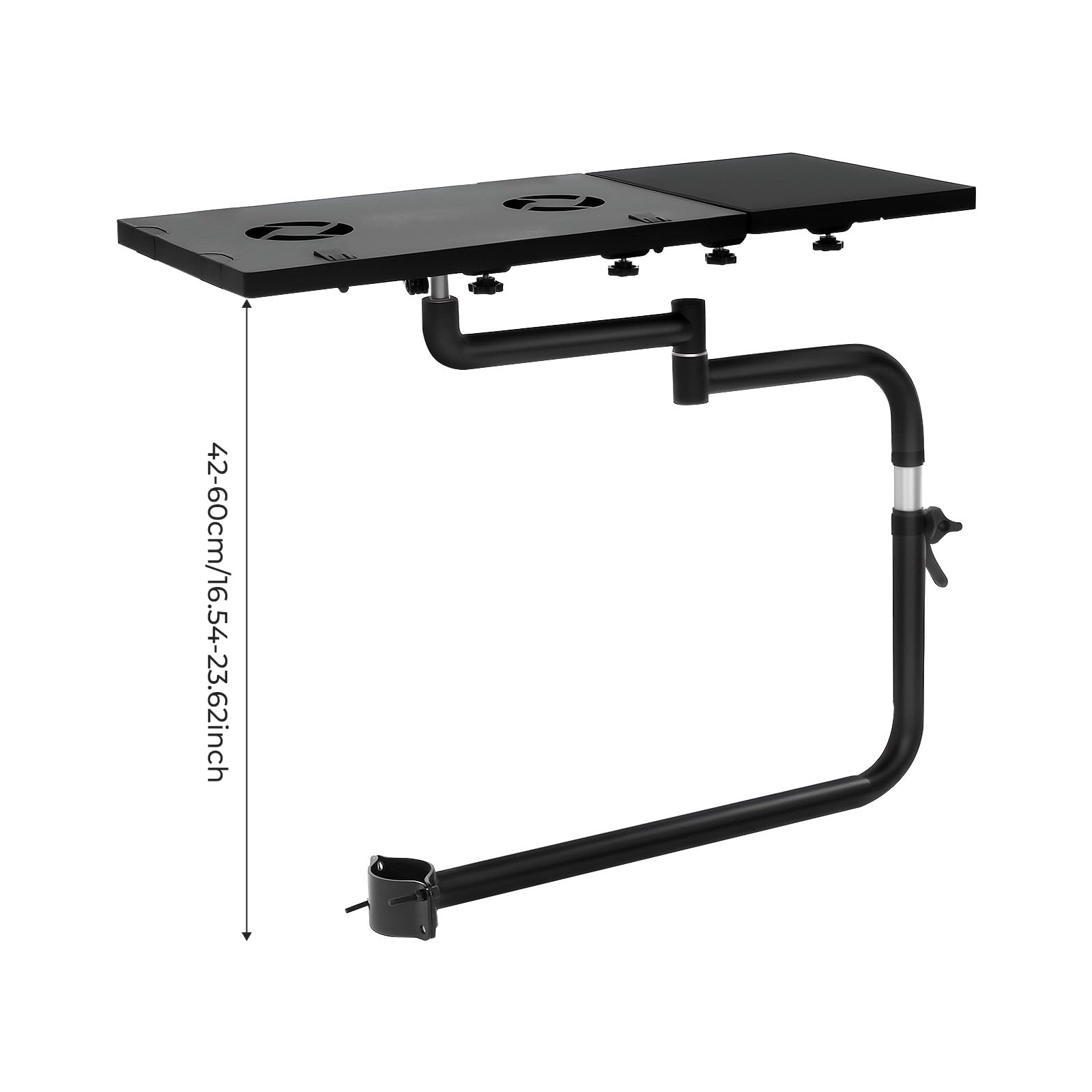 Supporto per tastiera con tappetino per mouse e bracciolo, supporto per tastiera mobile con 2 ventole, accessori per computer, altezza regolabile, larghezza per ufficio, ergonomia per 8-12