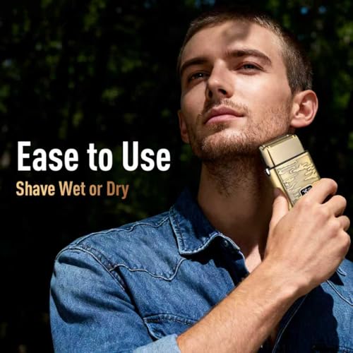Image of Electric Foil Shavers for Men | Waterproof Powerful Motor Electric Razor Barber Supplies LED Displays & USB Charging Shaver, Gifts