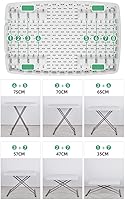 Vista 9 de Xuthusman Mesa plegable de altura ajustable para aperitivos 30 x 20 pulgadas, escritorio para computadora portátil, bandeja de herramientas