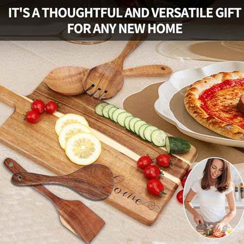 Juego de Tablas de Cortar para Regalos de Inauguración de Hogar – Set de 5 Piezas, Ideal para Parejas, Regalos para Compradores de Vivienda, Tabla para Quesos y Charcutería miniatura 4