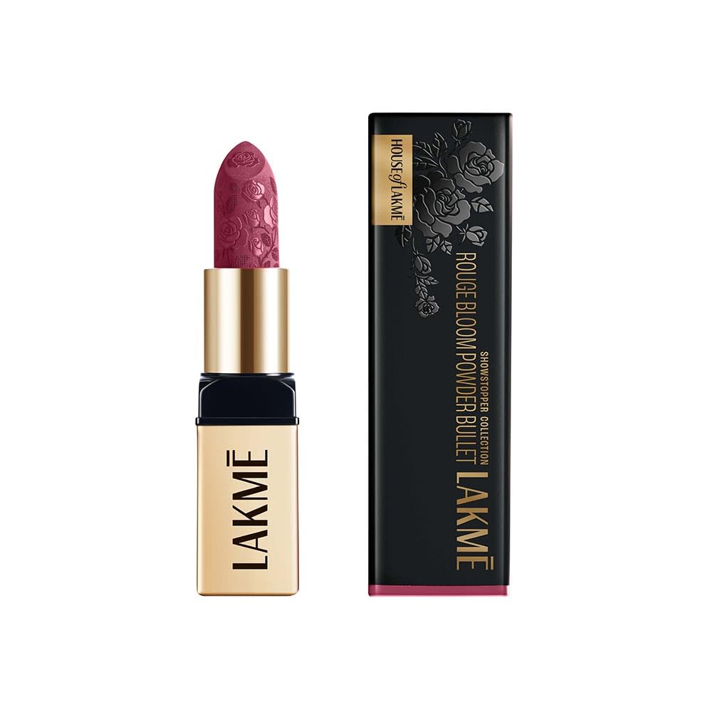 Lakme Rouge Bloom Powder Matte Bullet Pink Tulip 203-4gm Lakme Rouge Bloom Powder Matte Bullet Pink Tulip 203-4gm