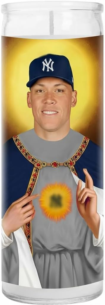 Judge Celebrity Candle – Unscented Soy Wax Votive Game Day Candle – Unique Gift for NY Baseball Fans – NYC New York City Home Decor Sports Collectible