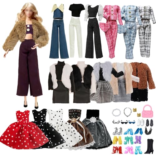 【Il Miglior Regalo】 Questo è il regalo perfetto per le bambine. Utilizza questi vestiti per bambole come regalo per Natale, Halloween, Ringraziamento, festa dei bambini, compleanni e feste di Natale o come ricompensa per le bambine. Le bambole indossano questo fantastico vestito con vari outfit, lascia che loro e le loro bambole creino insieme la propria storia e godano del loro tempo felice.