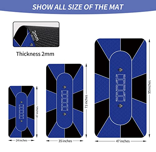 Cifupy Poker Mat - 71X35In/47X24/94X47 In Poker Top Mat, Portable Rubber Foam Poker Table Top, Players Game Layout Mat With Carrying Bag Foam Poker Table Top For Poker Games,Casino,Blackjack #TOP1