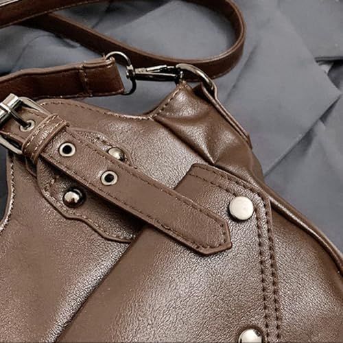 Retro Crossbody Bag For Women Satchel Bag Vegan Leather Shoulder Bags Women’s Work Purses Y2K Tote Handbag Winter Travel4