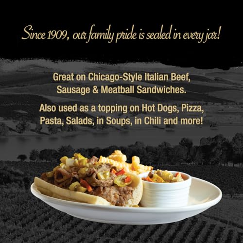 Enrico Formella | Hot Giardiniera | Italian - Chicago Style Hot Pickled Vegetables 16oz. (2 Pack)