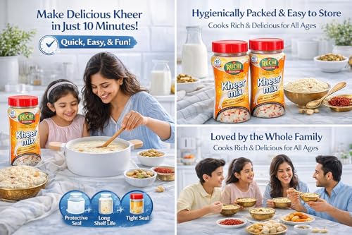 Image of Ruchi Instant Kheer Mix | Sweet Dish Dessert Mix | Creamy Indian Rice Kheer | 800g (400g x 2)