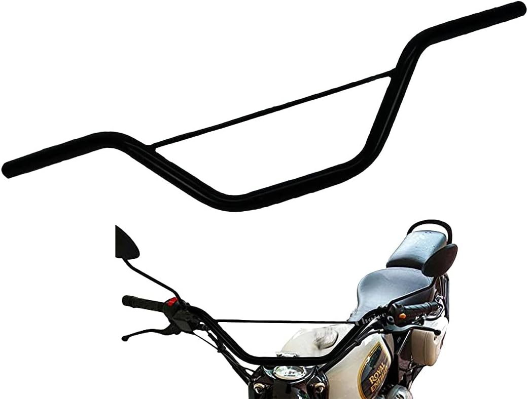 Bike 6-B A1 Quality Handle Bar Thick Pipe Handlebar Black for Royal Enfield Thunderbird 350 T-1