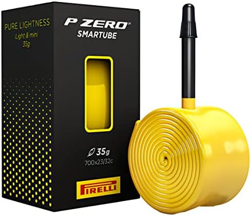 PIRELLI Camera P Zero SMARTUBE 700 x 23/32-80 mm, Sport, Yellow w/Black Valve (Multicoloured), One Size