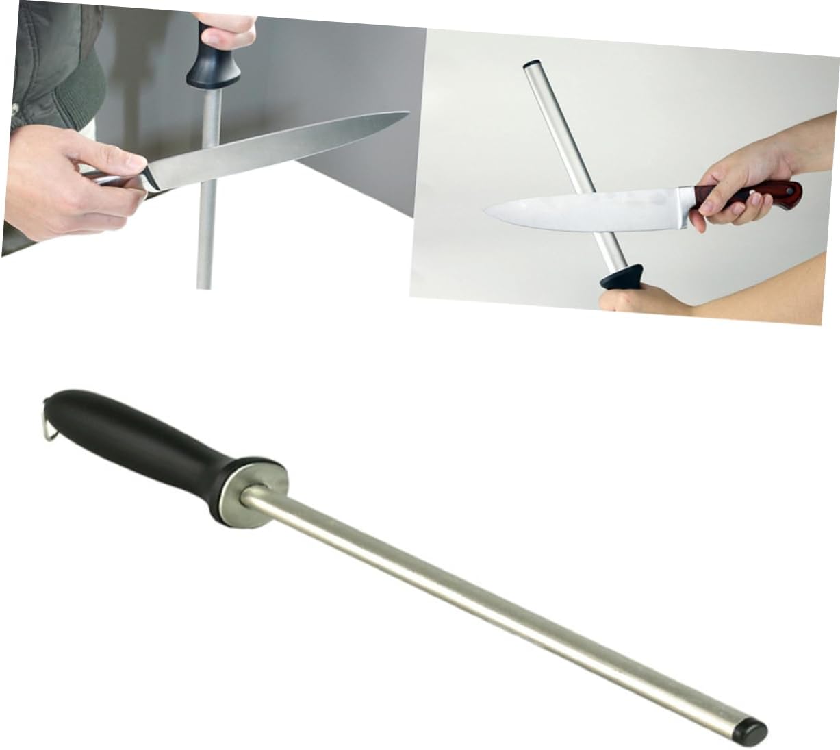 Cabilock Diamond Honing Stick Professional Sharpener Rod Ergonomic Handle for Kitchen Chef Tools