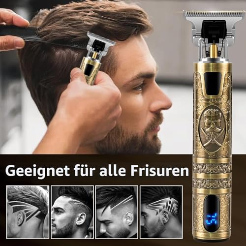 Haarschneidemaschine Profi Barttrimmer Herren, Barber Rasierer Herren