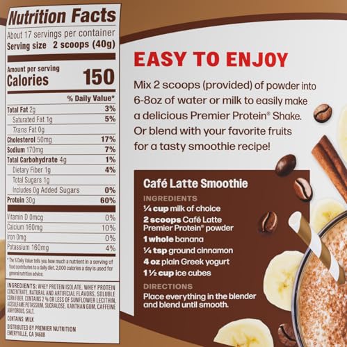 Image of Bundle of Premier Protein Caramel Macchiato Protein Shake + Cafe Latte Protein Powder