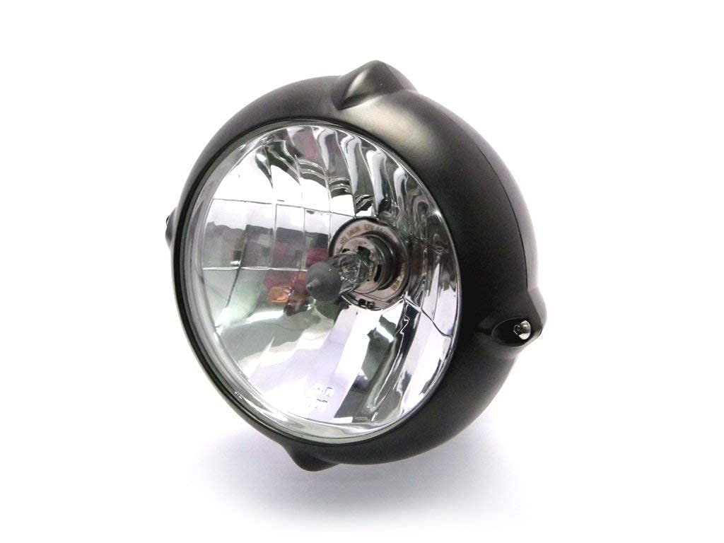 6,7 cala 12 V / 55 W matowy czarny montaż na spodzie motocykl motocykl motocykl trójwymiarowy reflektor