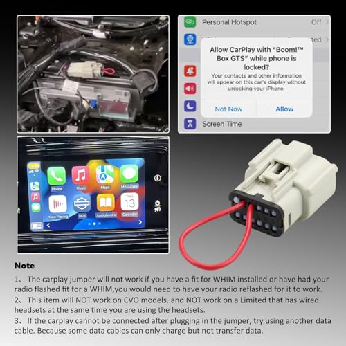 GWNOWZZET for Apple CarPlay Jumper for Harley Davidson 2019 and up GTS Radio