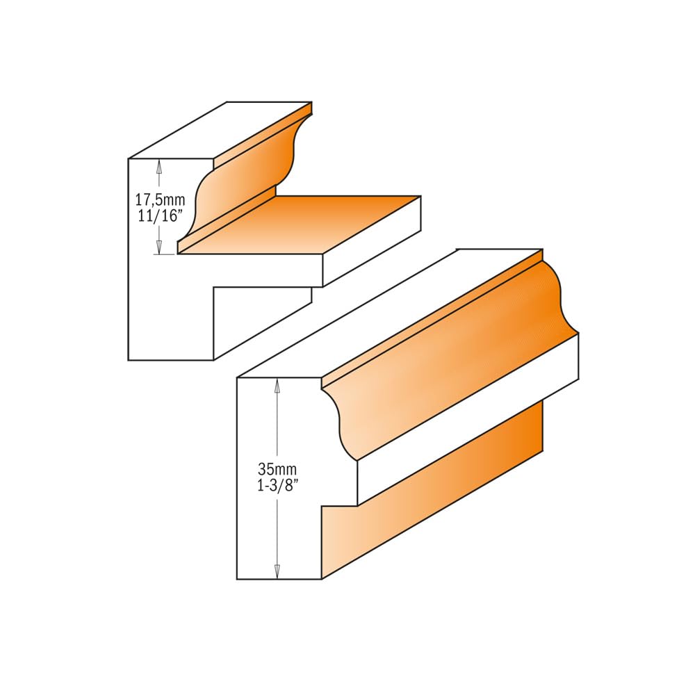 CMT ORANGE TOOLS 955.801.11 - FENSTERRAHMEN-FRAESER HM D=35/38 S=12