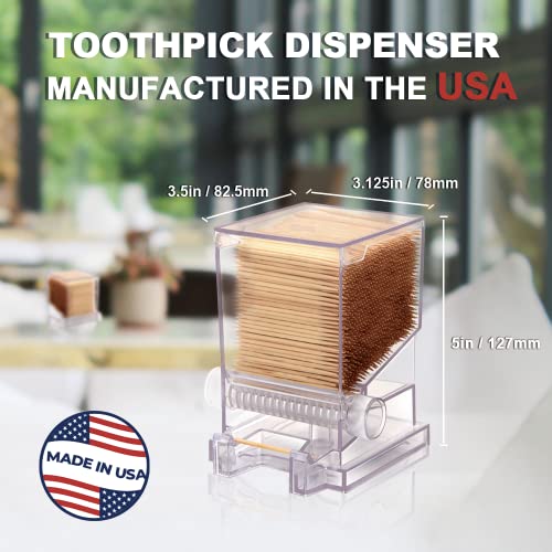 Serve Clean Toothpick Dispenser Clear- Restaurant-Style #TOP1