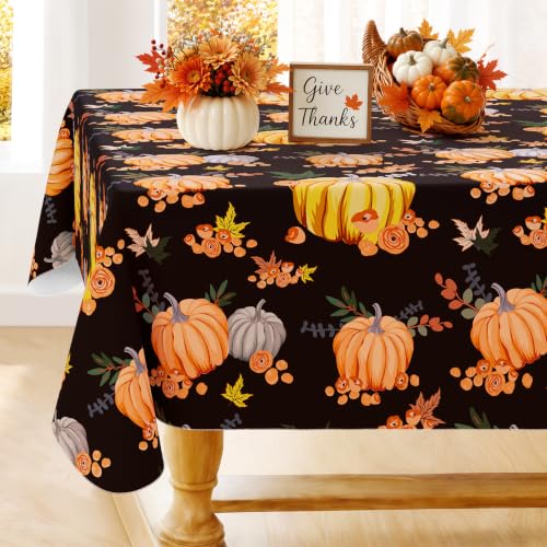 Smiry Halloween Waterproof Flannel Backed Vinyl Tablecloth, 60"x102"