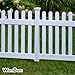 3ft Tall (1 Post) Fence Finishing Post for WamBam Newport No Dig White Picket Fence, Easy Install Outdoor Fence for Backyard or Patio, Outdoor Fencing, No Dig Fence Panels, ZP19003