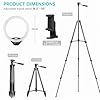 Sensyne 10'' Ring Light with 50'' Extendable Tripod Stand, LED Circle Lights with Phone Holder for Live Stream/Makeup/YouTube Video/TikTok, Compatible with All Phones #5