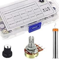 DAOKAI Kit de potenciómetro, B1K 2K 5K 10K 20K 50K 100K 250K