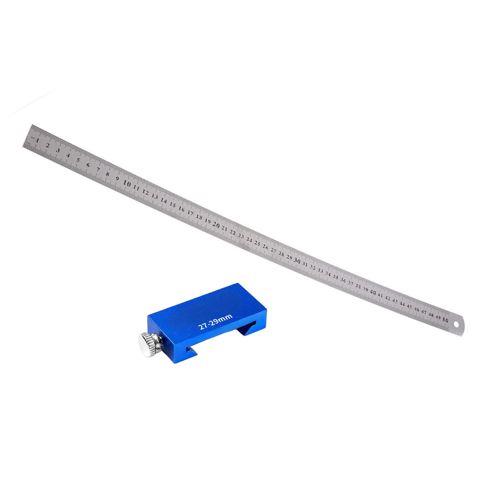 Zwwaazhf 50Cm Steel Ruler Accuracy Woodworking Marking Gauges With Adjustable Positioning Block Resistant Produced For Accurate Measurement Aluminum Measuring Rulers For Carpentry
