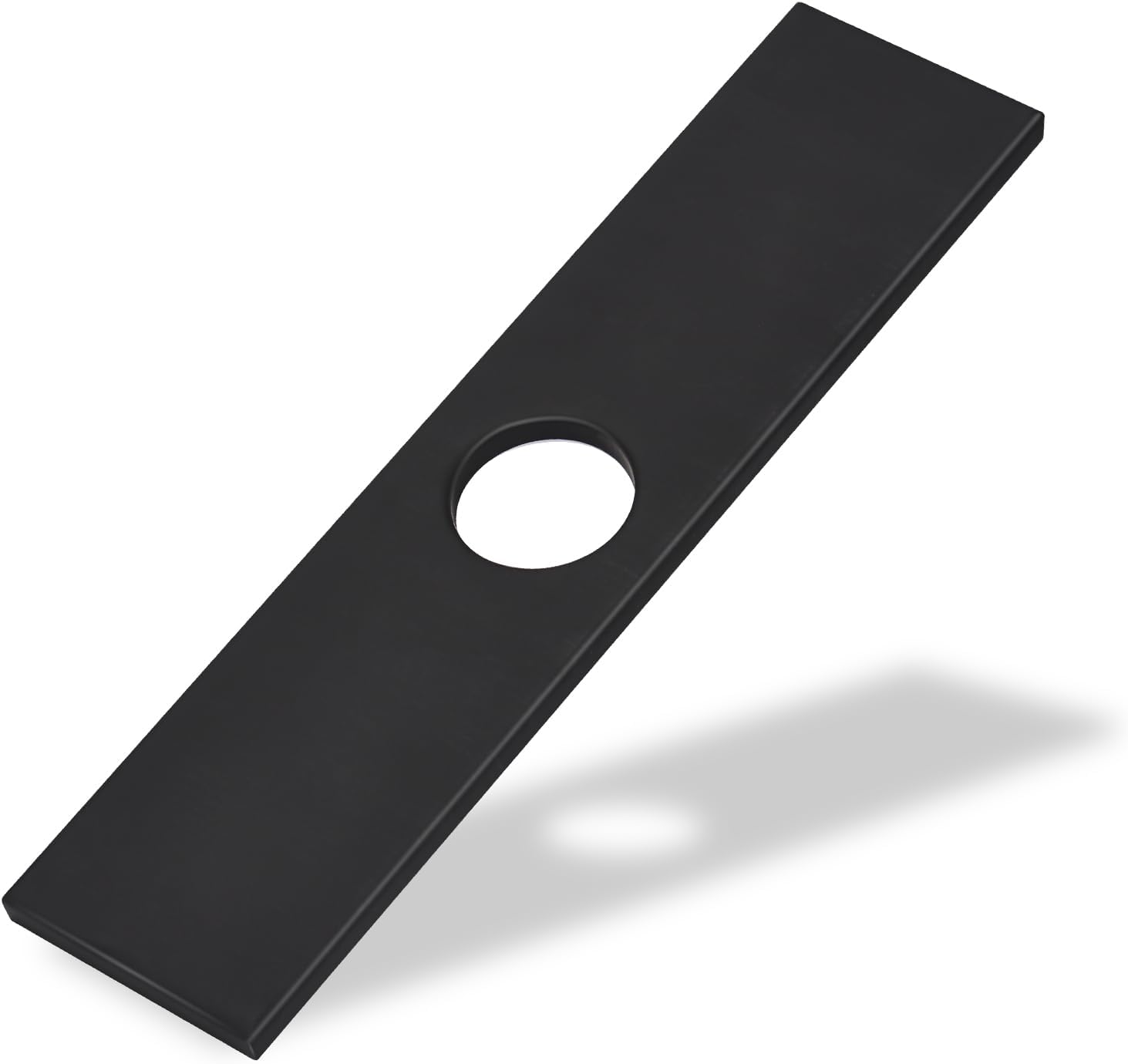 KWODE 10”Black Square Hole Cover Deck Plate for Kitchen or Bathroom Sink, Stainless Steel Escutcheon Plate for Covering Unused Mounting Holes