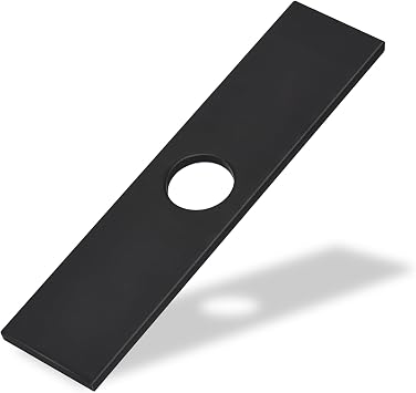 10Black Square Hole Cover Deck Plate for Kitchen or Bathroom Sink, Stainless Steel Escutcheon Plate for Covering Unused Mounting Holes