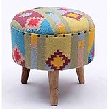 Ancho: 40 cm MATHI DESIGN Kilim - Taburete colorido de tela