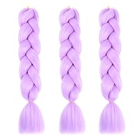 Vista 92 de Xiaofeng Extensiones de cabello trenzado para mujer, 3 paquetes de 100g/paquete (3.53 oz/paquete), 24 pulgadas, alta temperatura, ombré, pelo