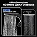 Newfinde High Pressure Rain Shower Head with Handheld Spray Combo: Detachable Dual Shower Head with 10 Sprays Modes - Upgrade Knob Spray Mode Selector and Magnetic Guidance Docking System