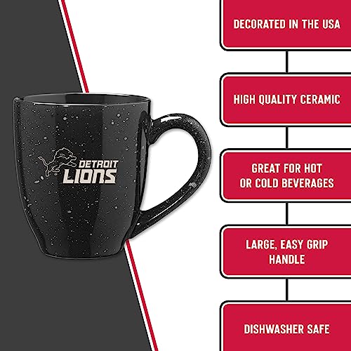 Image of Rico Industries NFL Football 16 oz Team Color Laser Engraved Speckled Ceramic Coffee Mug