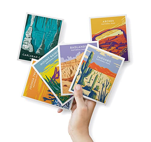 Image of Twigs Paper National Parks Greeting Cards, 12 Assorted Blank Note Cards