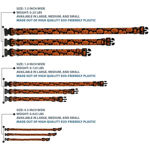 Collier pour chien Buckle-Down Jack O Lantern orange 41-58cm - 4