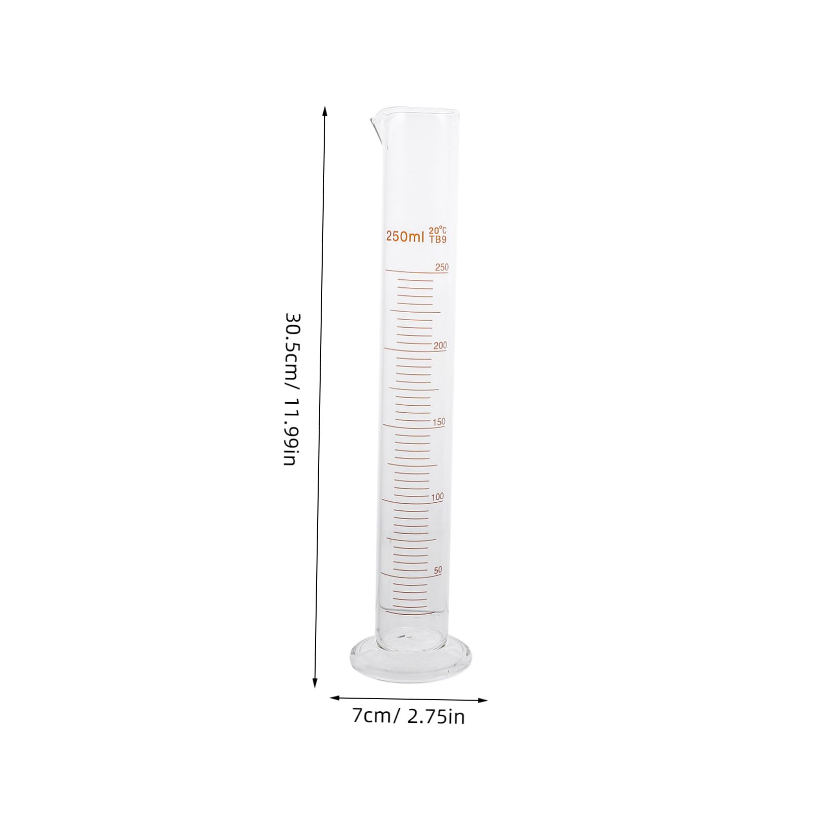 Cabilock Lot De 9 Béchers Gradués Et Cylindres De Mesure En Verre Borosilicate, Fioles Coniques 50-250 Ml, Matériel Scientifique Pour Étudiants De Laboratoire Et Cours De Chimie