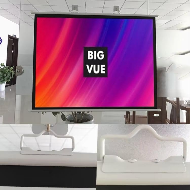 Image of BIG VUE Universal MAP Type Projector Screen, 84 Inch Diagonal - 4:3 Aspect Ratio, Supports UHD-3D-4K, Full HD 1080 Pixels, High Gain Projection Screen for Classroom, Home Theatre & Office - Grey