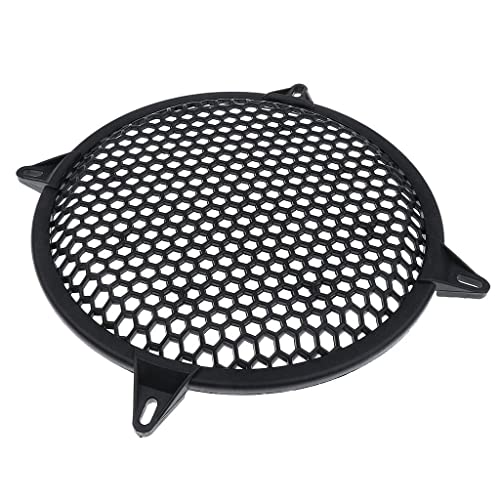 GRALARA 自動車 全4サイズ プラスチック製 スピーカー サブウーファー アンプ カバー グリル メッシュ - 10インチ