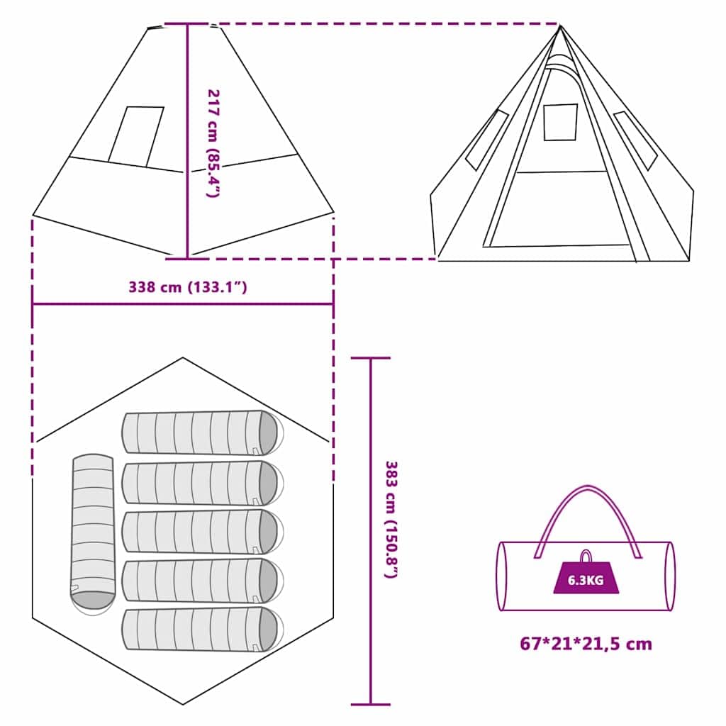 Namiot Tipi z dachem i schowkiem, zielony, z taft x x, wodoszczelny, wiatroszczelny, z portem elektrycznym, hakiem, łącznie z stelażem i śledziami, idealny na kemping, do aktywności na świeżym