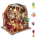 El mejor regalo: para aquellos que disfrutan de manualidades y miniaturas, el mini kit de casa es un regalo perfecto y coleccionable. El mini kit de casa se puede colocar en una mesa, junto a la cama o donde quieras. La casa de muñecas de madera con rompecabezas 3D se convertirá en un punto culminante en tu estantería o escritorio.