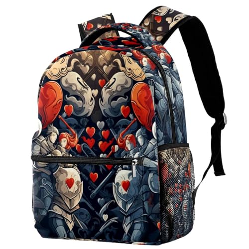 Sac à dos enfants Battle Hearts Love multicolore grand format école et collège