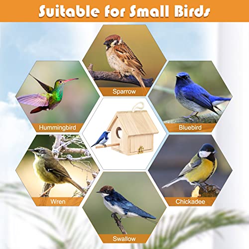 Yuepet YP01074-FBA Outdoor Bird Houses Transparent Wooden Bird House For Outside With Lanyard And Screws,Hanging Birdhouse Clearance thumb #6