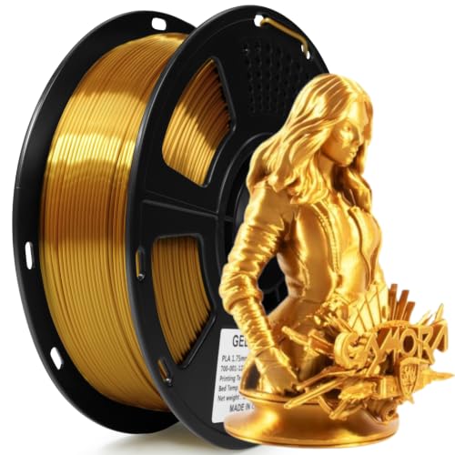 PLA Filament 1.75mm Silk, GEEETECH 3D Printer PLA Filament,1.75mm,1kg per Spool,Silk Gold