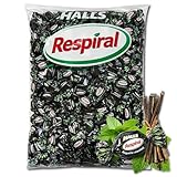 Caramelos Respiral, Caramelo con sabor a Regaliz y Mentol, Caramelo con azucar, el Respiral de toda la vida, Sin gluten, Contiene 1 bolsa de 1 kg que tiene 316 unidades aproximadamente