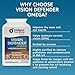 VISION DEFENDER OMEGA Eye Supplement: Care and Relief for Dry Eyes, Improve Eye Health- High Strength 1000mg Pure Omega-3 Fish Oil (400mg EPA, 200mg DHA per capsule)+Vitamin E (60 Softgels) Made in UK