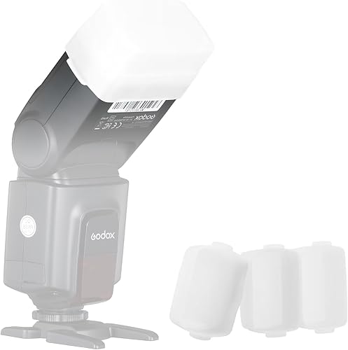 Difusor de flash para Godox TT520 TT560 Flash Speedlite - Paquete de 3 unidades, color blanco