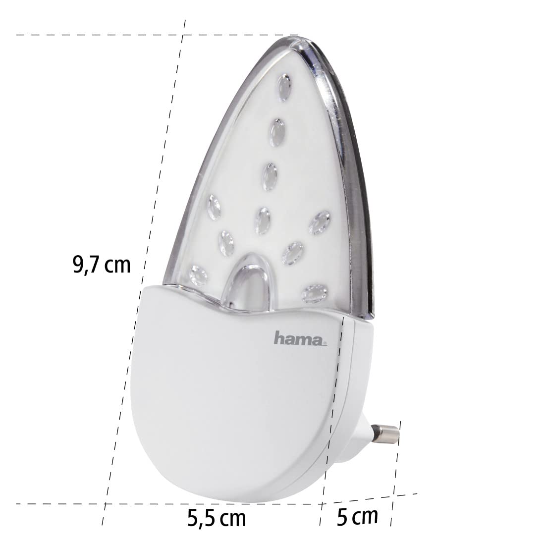 Hama Amber Lampka Nocna Led Do Pokoju Dziecięcego I Sypialni, 0.2 W, Biały/Bursztynowy