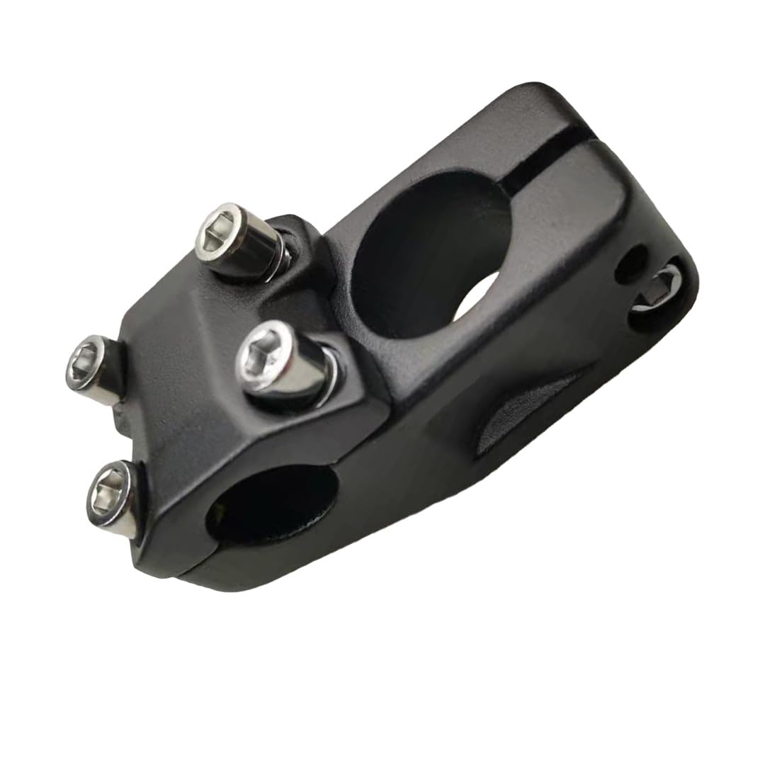 Attacco manubrio per bicicletta BMX in alluminio, 40 mm, 22,2 mm/28,6 mm, morsetto 15°, per bici Freestyle/Dirtjump nero/argento (nero)