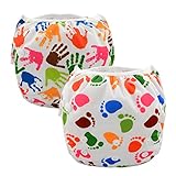 Alva Baby 2pcs Pack One Size Reuseable Washable Swim Diapers SW-YA135136