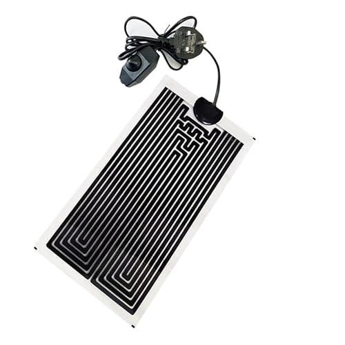 GERUI heating pad for glass containers, adjustable heating pad for reptiles with temperature control for reptiles, snakes, lizards, geckos, spiders, caterpillars, aquarium (7W)