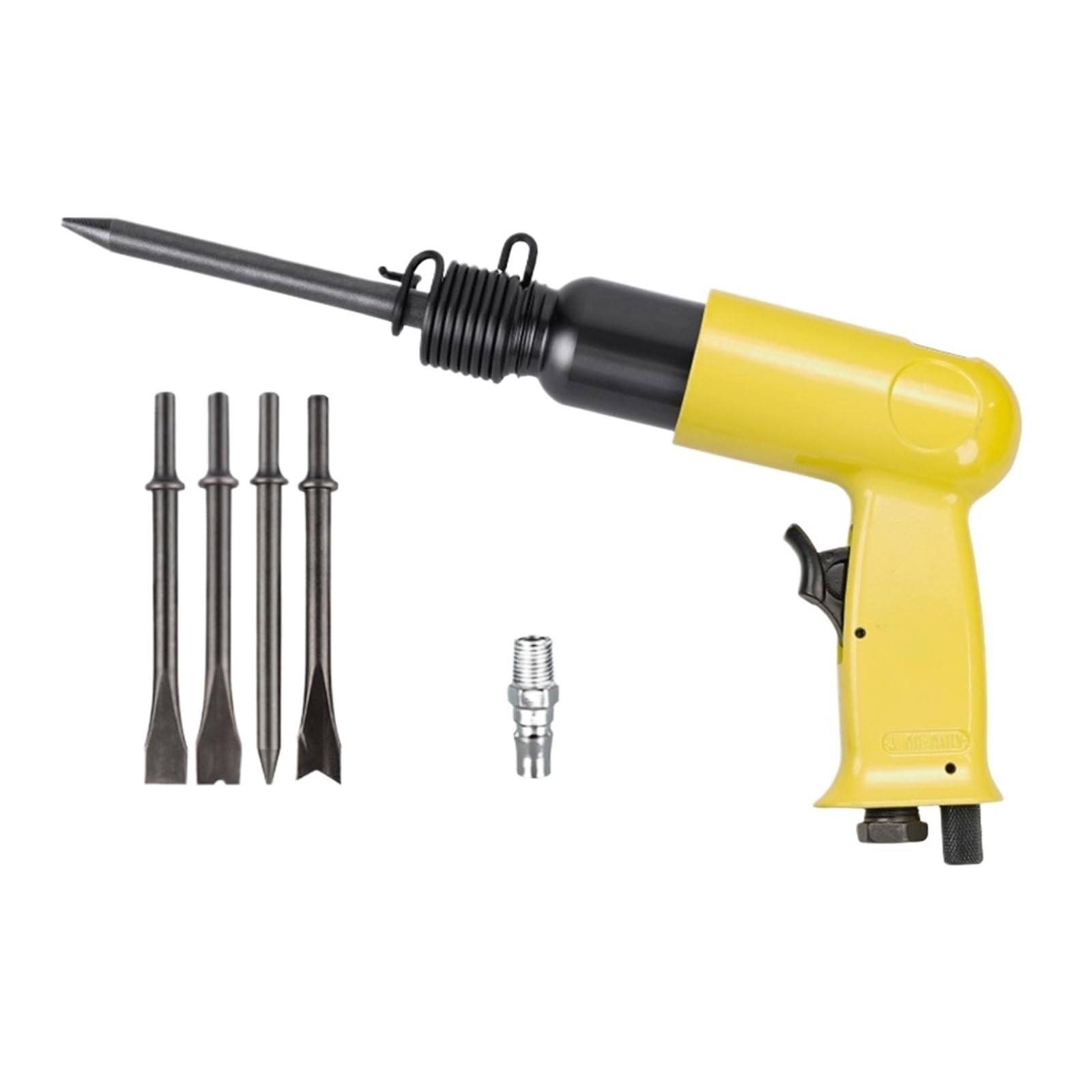 Amrttwy One Color Air Tools, Pneumatic Hammer Air Gun Pistol Shovel Small Tool With 4 Chisels Set